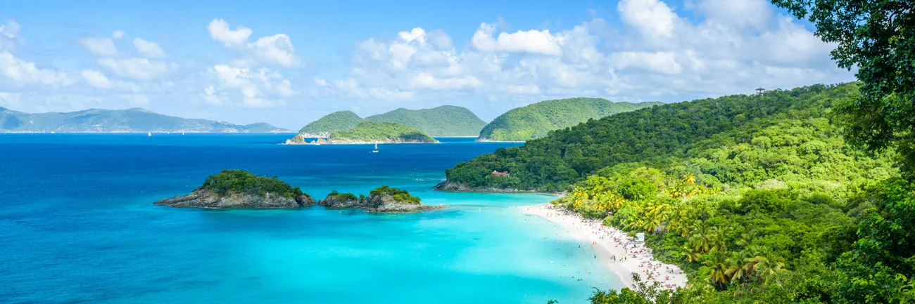 Karibische Bucht US Virgin Islands