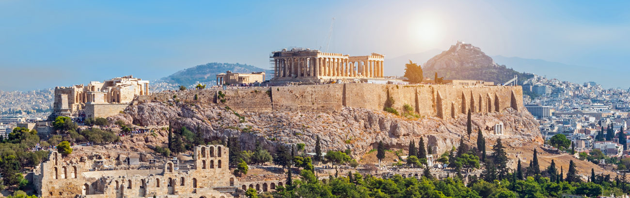 Athen Saronischer Golf - Akropolis von Athen mit Parthenon